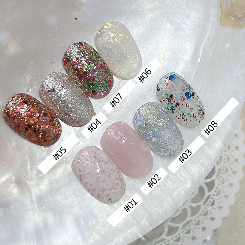 Merry Christmas Nail Gel Polish Edelweiss Glitter Sequin