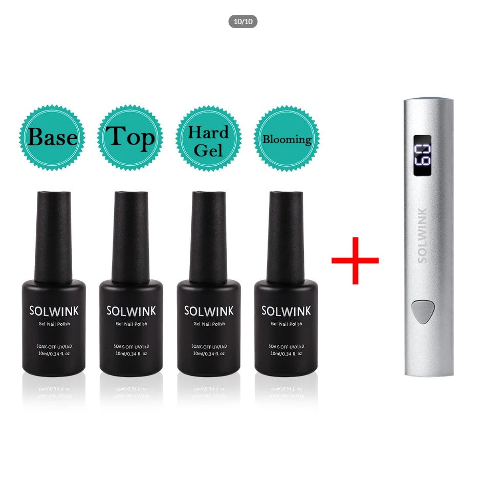 SOWLINK Handheld UV Nail Lamp For Gel Nails 3 Beads USB Nail Light Flashlight for Home DIY Manicure