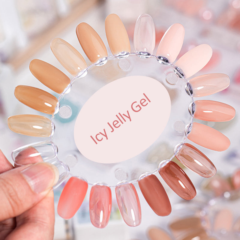 Icy Jelly Nude Gel Nail Polish Set UV LED Soak Off Nail Polish Home DIY Manicure Nail Salon Translucent Clear