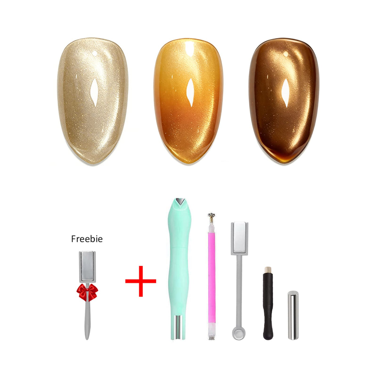 SOLWINK SOLWINK Amber Cat Eye Gel Nail Polish Set - Magnet Kit SOLWINK Amber Cat Eye Gel Nail Polish Set - Magnet Kit