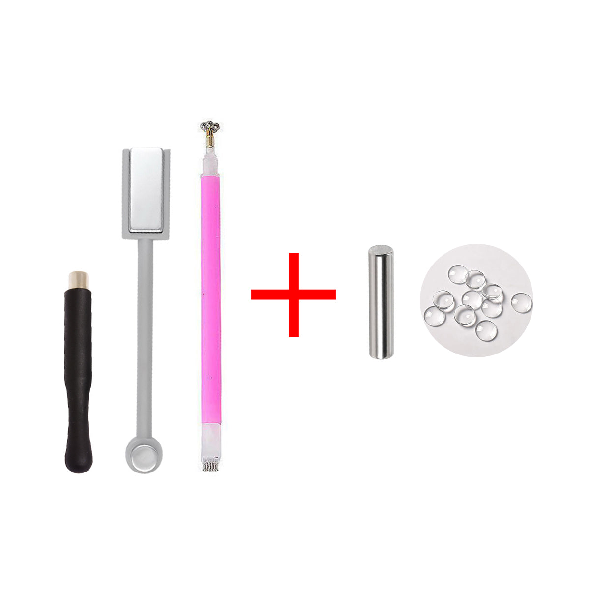 3pcs/lot Double Head Flower Nail Magnet Pens Strong Magnet Cat Eye Rectangle Cylindrical