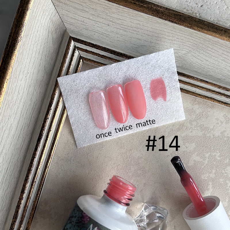 Icy Jelly Nude Gel Nail Polish Set UV LED Soak Off Nail Polish Home DIY Manicure Nail Salon Translucent Clear