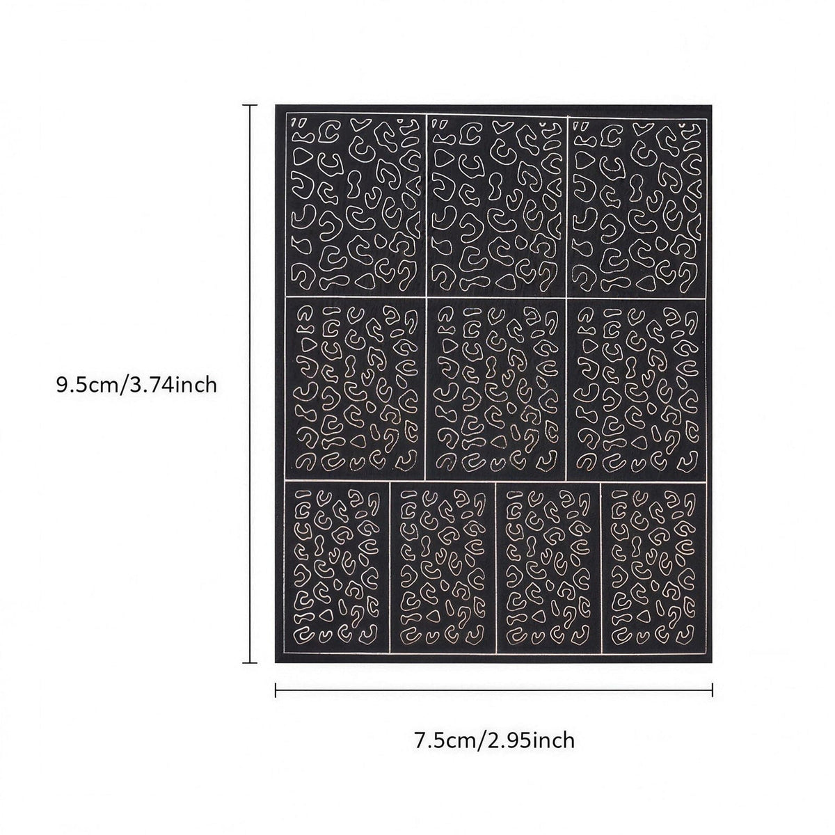 SOLWINK SOLWINK 6 Sheets Hollowing-out Airbrush Nail Art Stencil Sticker Decals 3D Self-Adhesive Leopard Pattern Chessboard Line Zebra Scale SOLWINK 6 Sheets Hollowing-out Airbrush Nail Art Stencil Sticker Decals 3D Self-Adhesive Leopard Pattern Chessboard Line Zebra Scale