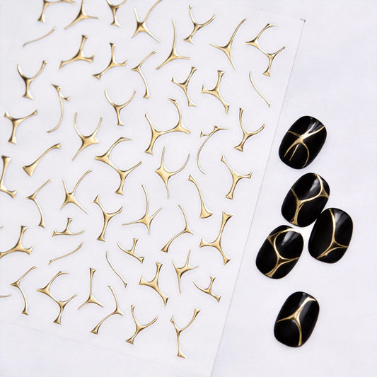 SOLWINK SOLWINK Gold & Silver Foil Nail Stickers SOLWINK Gold & Silver Foil Nail Stickers