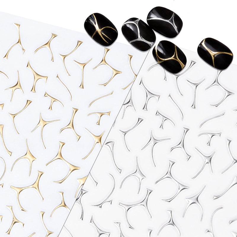 SOLWINK SOLWINK Gold & Silver Foil Nail Stickers SOLWINK Gold & Silver Foil Nail Stickers