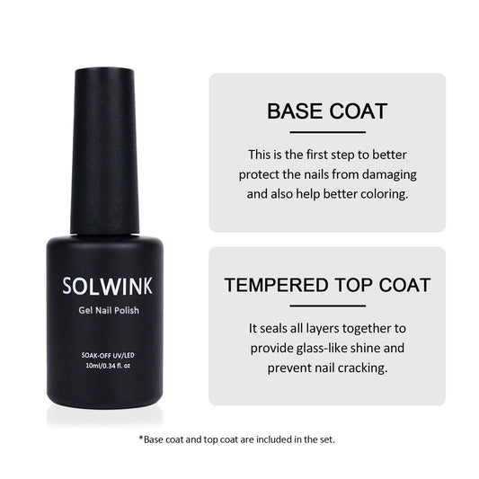 SOLWINK SOLWINK Rock Sugar No Wipe Top & Base Coat UV/LED Gel SOLWINK Rock Sugar No Wipe Top & Base Coat UV/LED Gel