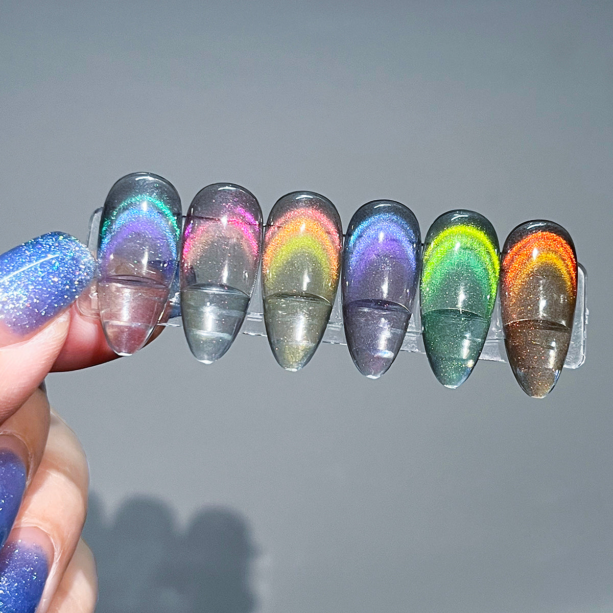 SOLWINK Dopamine Double Lights Cat Eye Gel Nail Polish Set Multi-functional Magnetic Nail Polish Kits for Natural Nails Toes Nail Tips