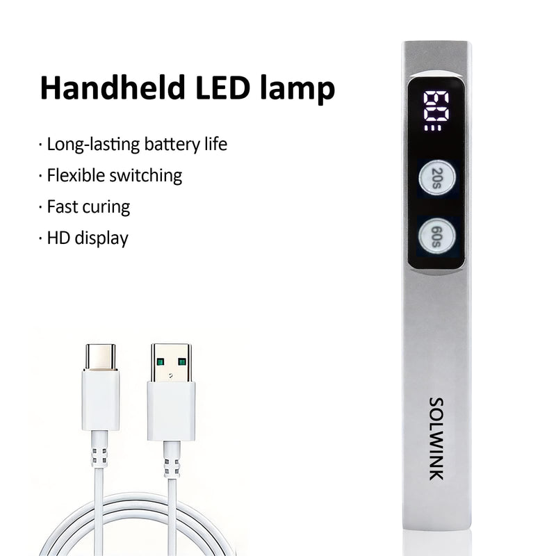 SOLWINK SOLWINK Handheld UV Nail Lamp for Gel Nails USB DIY Manicure SOLWINK Handheld UV Nail Lamp for Gel Nails USB DIY Manicure