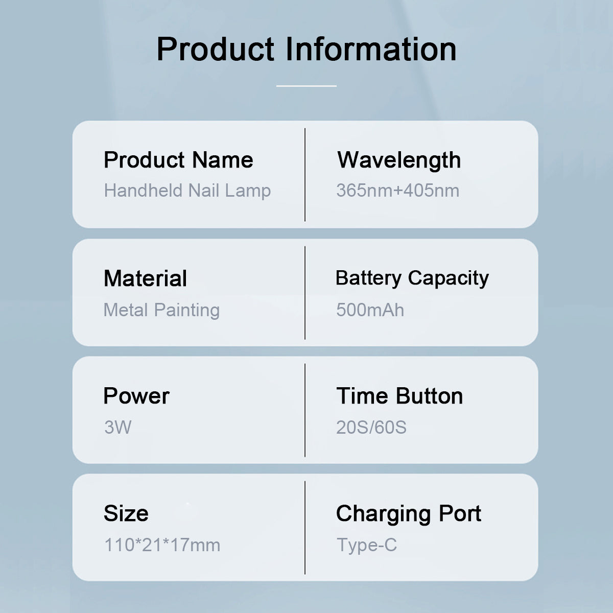 SOWLINK Handheld UV Nail Lamp For Gel Nails 3 Beads USB Nail Light Flashlight for Home DIY Manicure