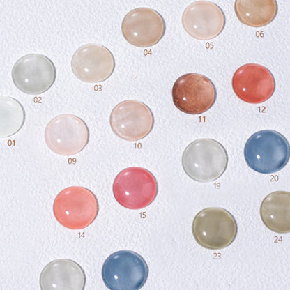 Icy Jelly Nude Gel Nail Polish Set UV LED Soak Off Nail Polish Home DIY Manicure Nail Salon Translucent Clear