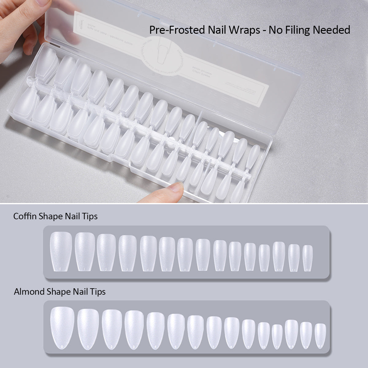 SOWLINK 240pic Pre-Frosted Nail Wraps