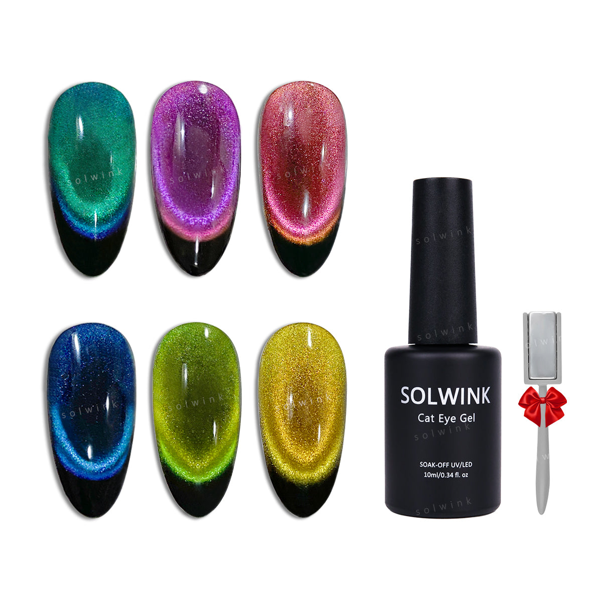 SOLWINK Dopamine Double Light Cat Eye Gel Polish Set