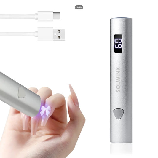 SOWLINK Handheld UV Nail Lamp For Gel Nails 3 Beads USB Nail Light Flashlight for Home DIY Manicure