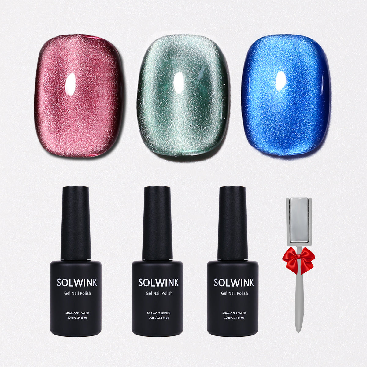 SOLWINK Countess set Cat Eye Gel Nail Polish Magnetic Nail Polish Kits for Natural Nails Toes Nail Tips