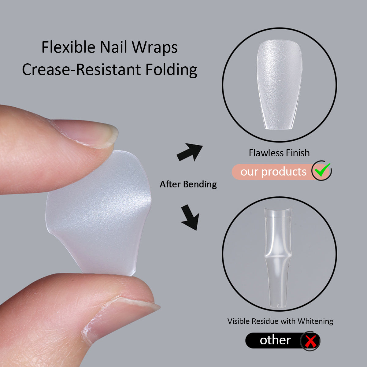 SOWLINK 240pic Pre-Frosted Nail Wraps