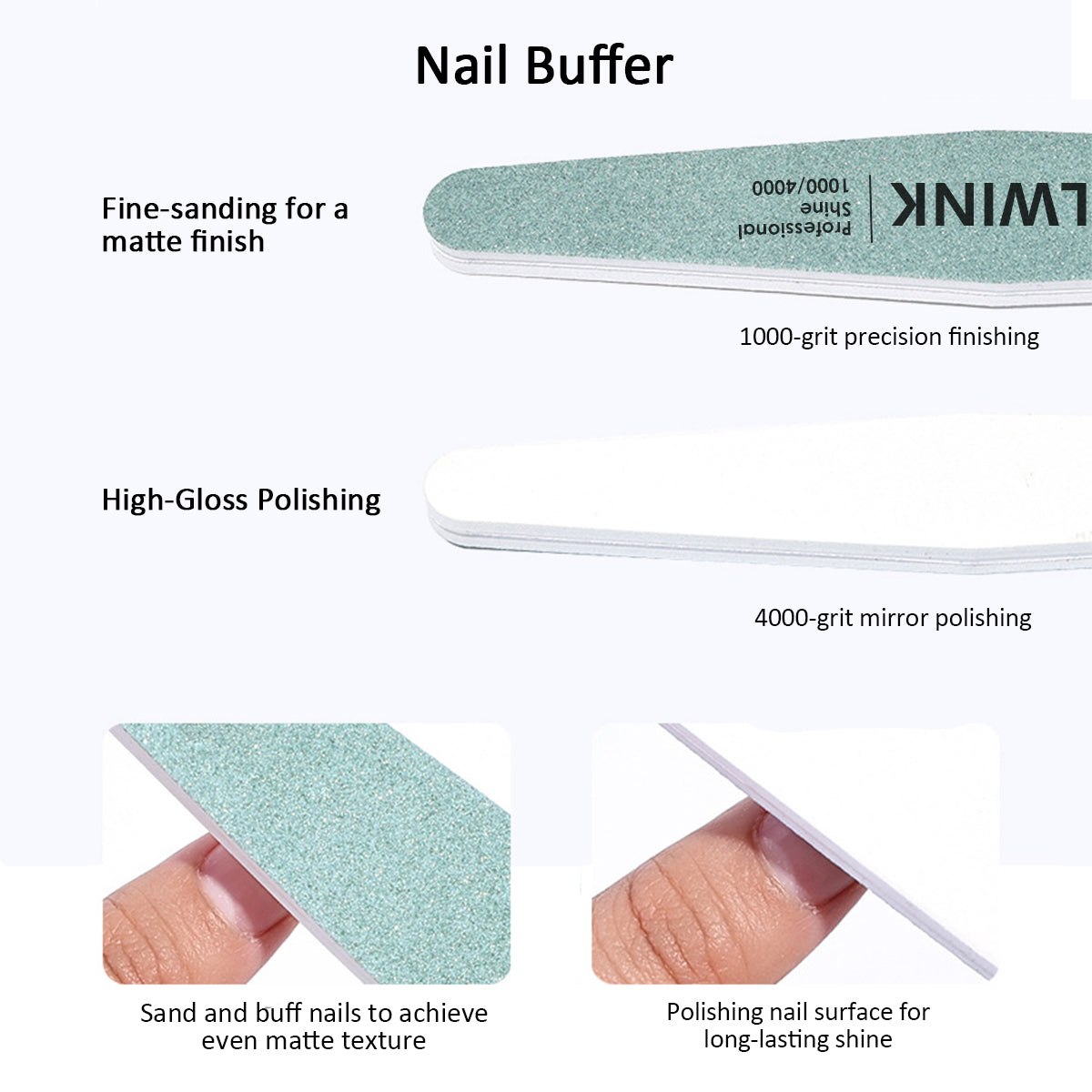 SOLWINK Washable Nail Files & Buffers Manicure Set