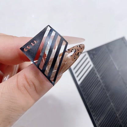 SOLWINK 6 Sheets Reusable Stencils Nail Stickers for Nail Art Butterfly Flower Snowflake Star Moon File Cat Rabbit Bear French Tips Nail Airbrush Templates Kit Manicure Decorations DIY Stencils Tools