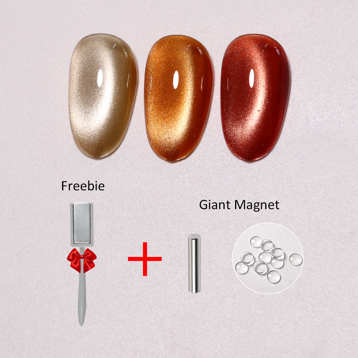 SOLWINK Amber Cat Eye Gel Nail Polish Set Magnetic Nail Polish Kits for Natural Nails Toes Nail Tips