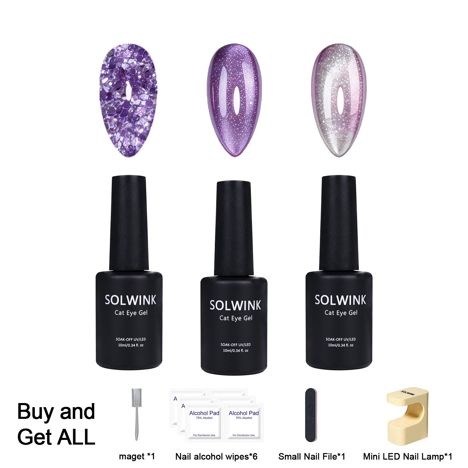 SOLWINK Athena One-step Gel Polish Set  [FREE UV LAMP PER USER ID]