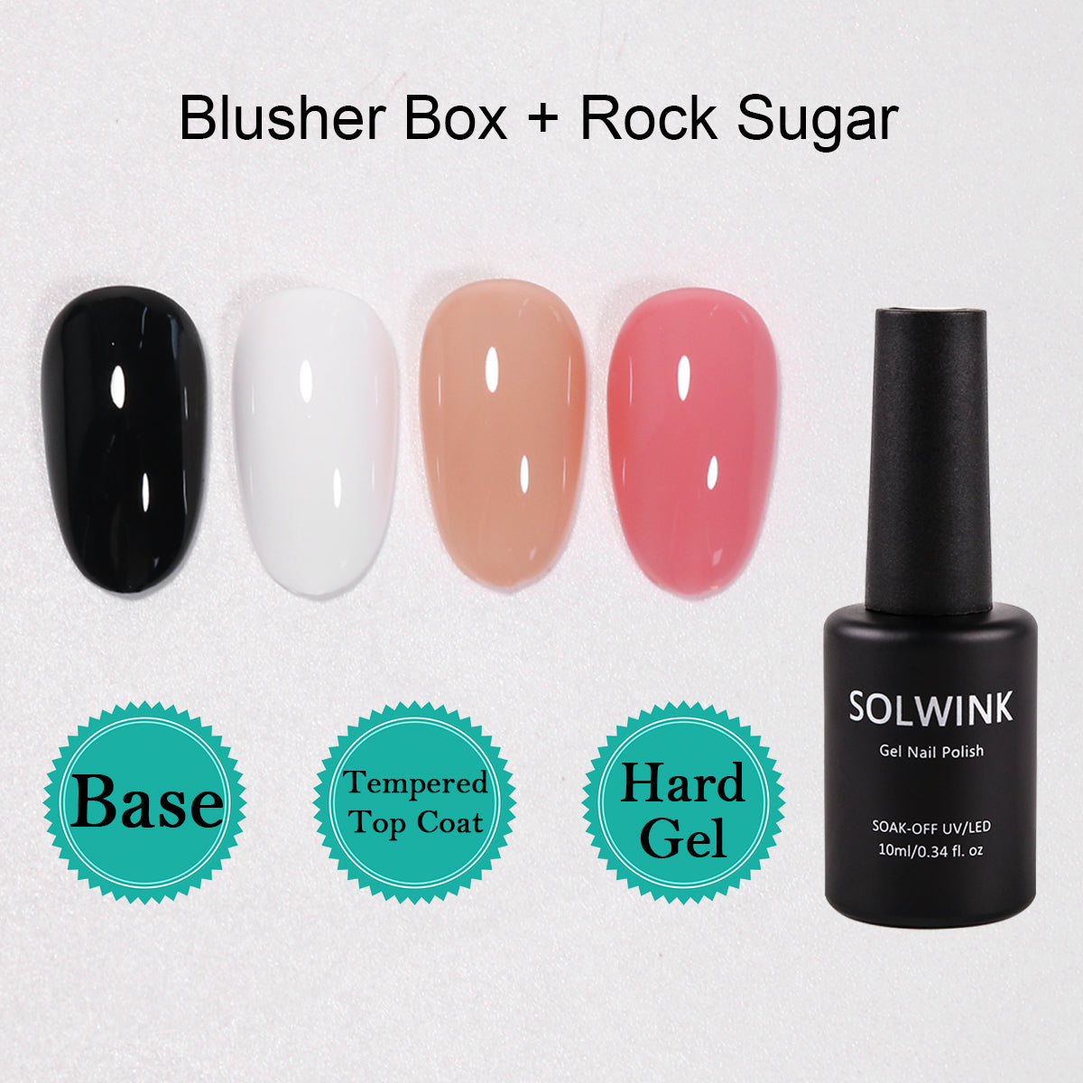 SOLWINK Rock Sugar No Wipe Top & Base Coat UV/LED Gel