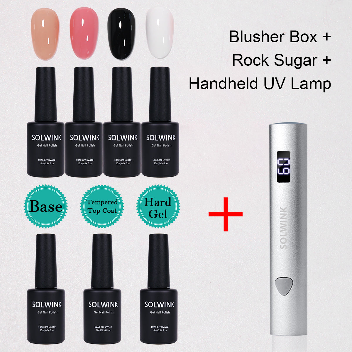 SOLWINK Rock Sugar No Wipe Top & Base Coat UV/LED Gel