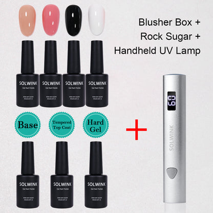 SOLWINK Rock Sugar No Wipe Top Coat Base Coat Hald Gel Foundation Nail Polish Soak Off UV LED Nail Gel