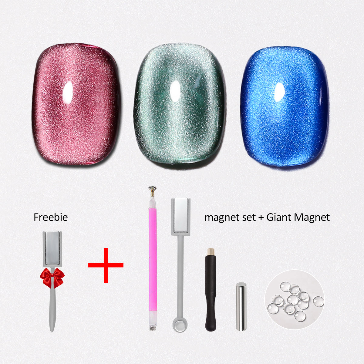 SOLWINK Countess set Cat Eye Gel Nail Polish Magnetic Nail Polish Kits for Natural Nails Toes Nail Tips