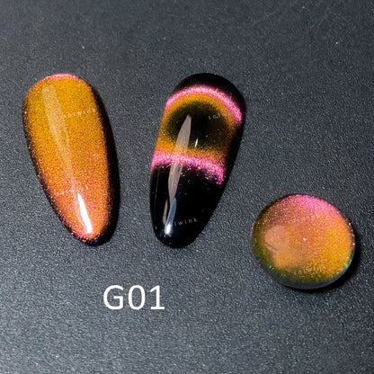 SOLWINK Galaxy Color Shifting Cat Eye Gel Nail Polish Set Multi-functional Magnetic Nail Polish Kits for Natural Nails Toes Nail Tips
