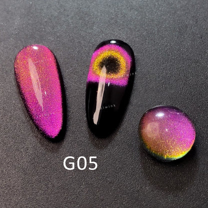 SOLWINK Galaxy Color Shifting Cat Eye Gel Nail Polish Set Multi-functional Magnetic Nail Polish Kits for Natural Nails Toes Nail Tips