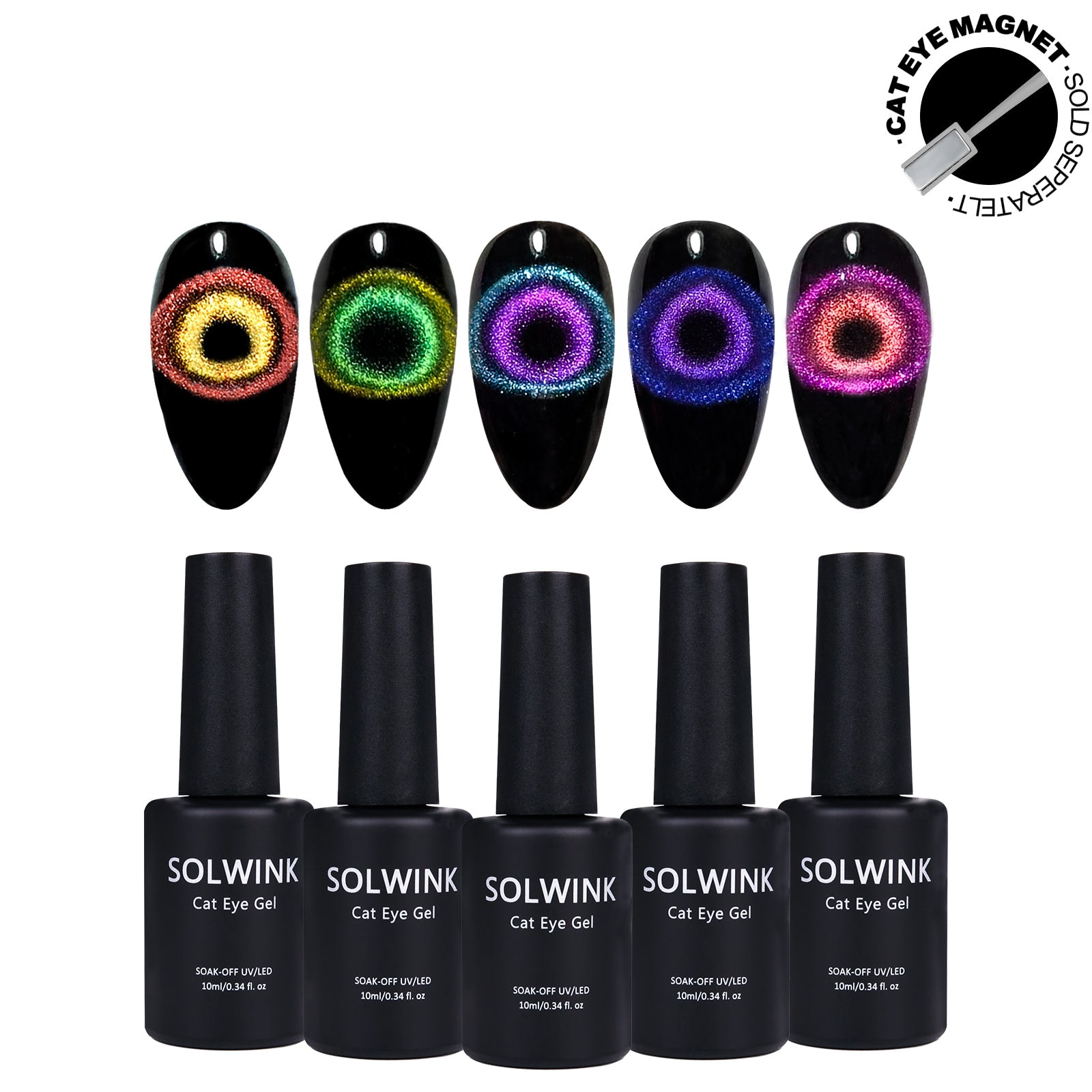 SOLWINK Galaxy Color Shifting Cat Eye Gel Polish Set