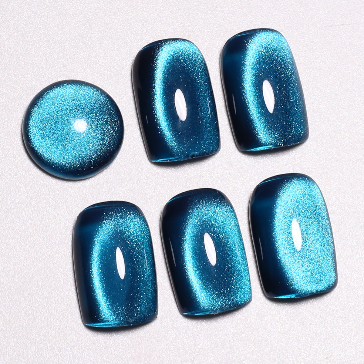 SOLWINK Gem Cat Eye Gel Polish Set HEMA & TPO Free UV/LED Soak Off 10ml 3 Colors-Blue Gold Pink