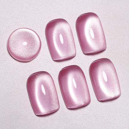 SOLWINK Baby Color Cat Eye Gel Nail Polish Set Water Light Soft Mist Effect Glitter Soak Off UV LED Magic Gel Safe for Natural Nails Extension Nail Tips Toes Magnet Newbie Tech Nail Art Get Compliments 10ML 3 Colors Pink Green Purple
