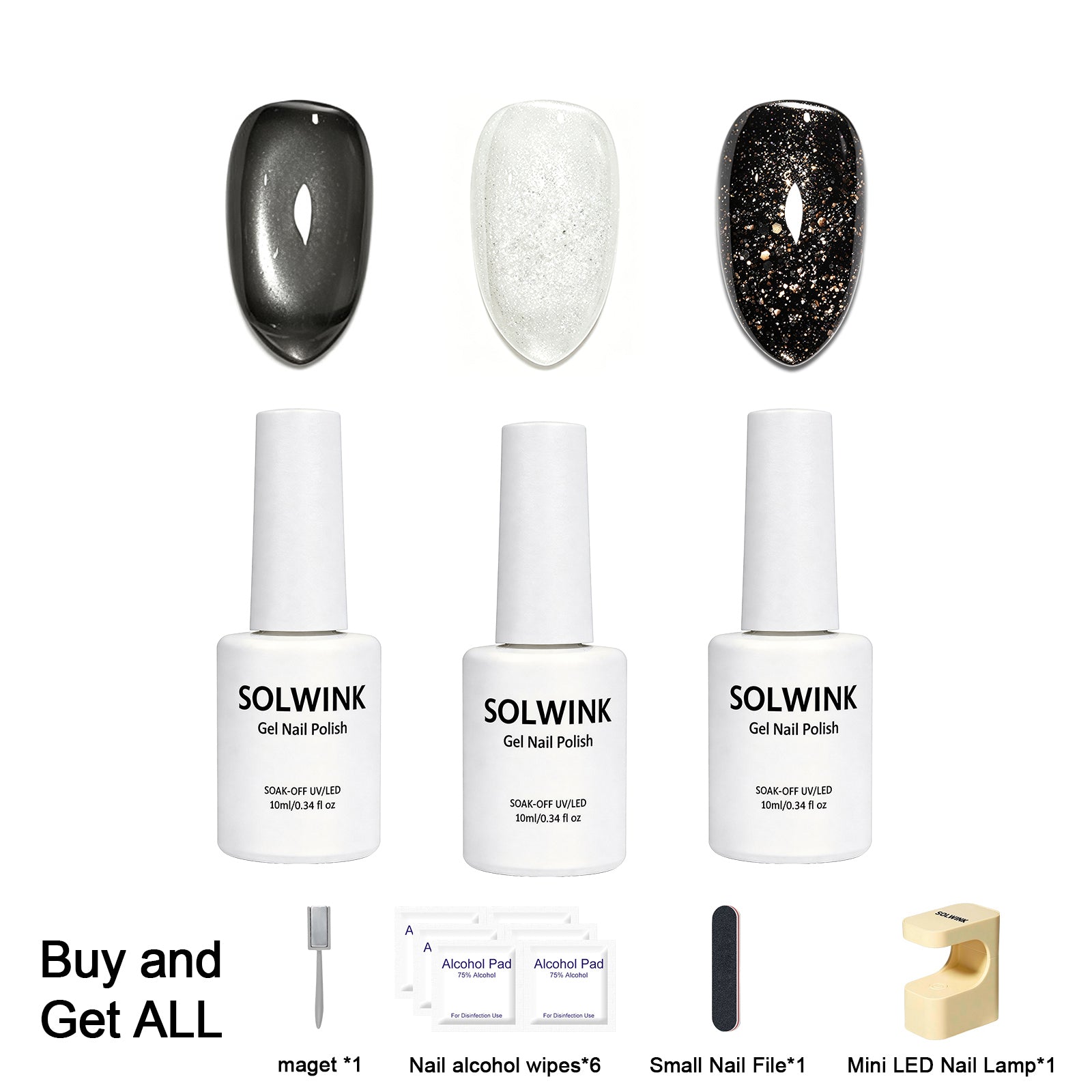 SOLWINK Nyx One-step Gel Polish Set  [FREE UV LAMP PER USER ID]
