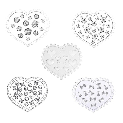 SOLWINK 3D Nail Charm Silicone Mold UV Resin Set Nail Art Cabochon Decortive Mold Making Tools Kit