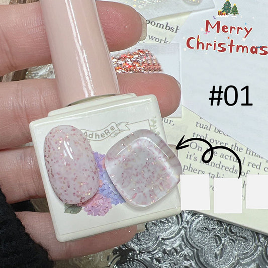 Merry Christmas Nail Gel Polish Edelweiss Glitter Sequin