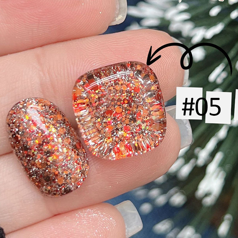 Merry Christmas Nail Gel Polish Edelweiss Glitter Sequin
