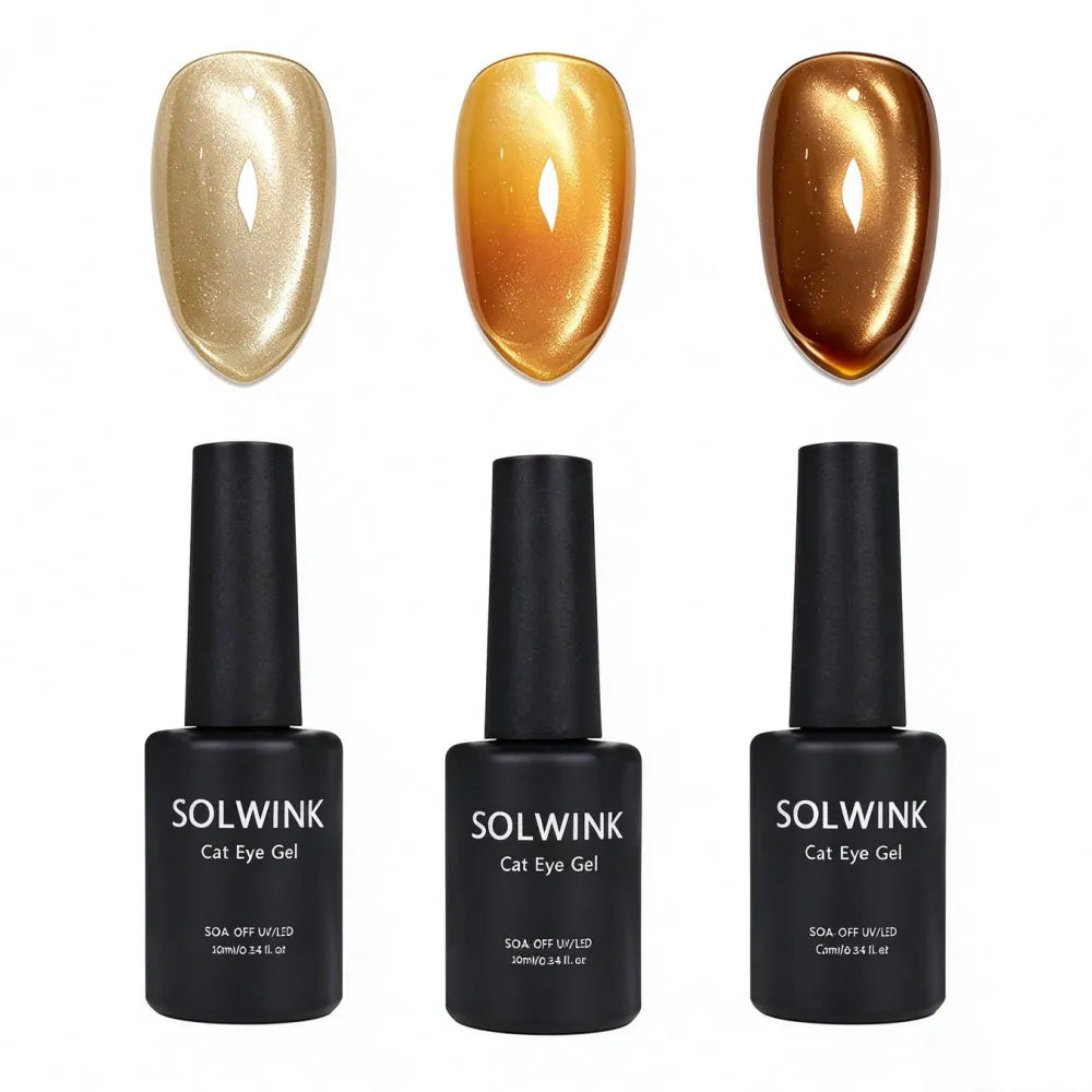SOLWINK SOLWINK Amber Cat Eye Gel Nail Polish Set SOLWINK Amber Cat Eye Gel Nail Polish Set