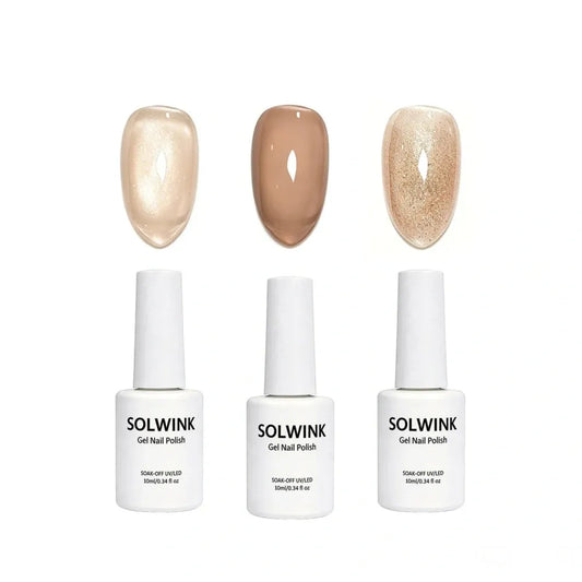 SOLWINK SOLWINK Gaia One-step Gel Polish Set Brown & Nude One-Step Gel Polish Set – Gaia | SOLWINK