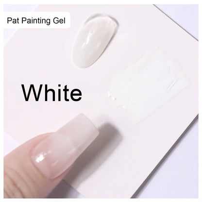 SOLWINK Pat Painting Gel Set - Black&White solid texture nail gel for Sponge and Stencil design