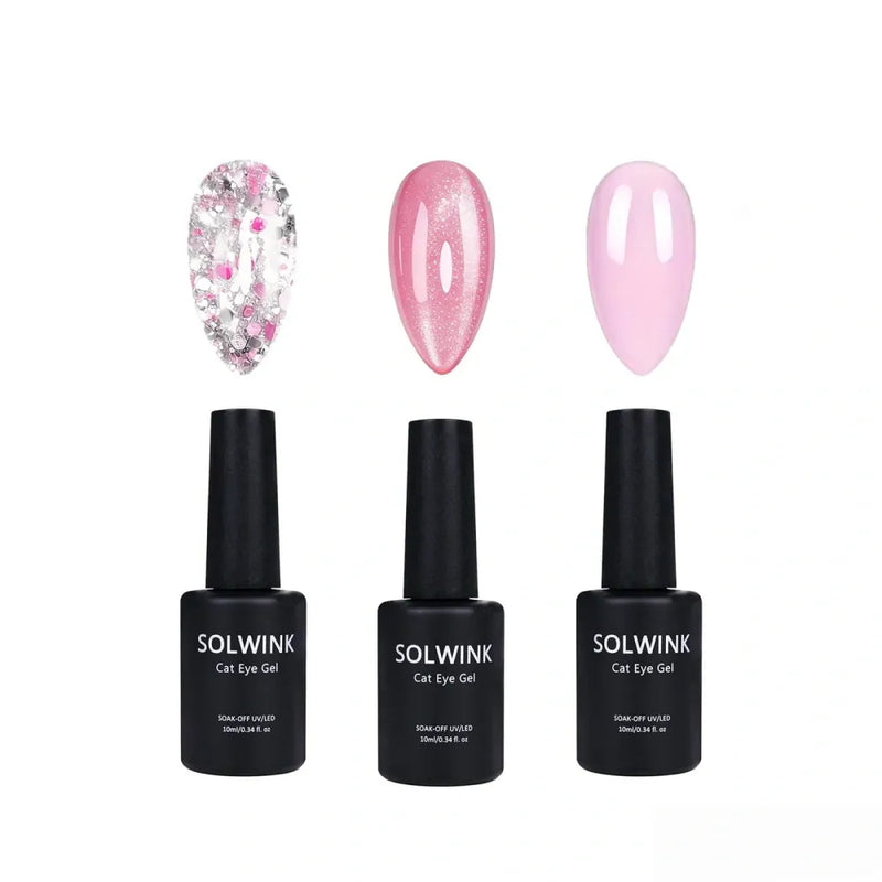 SOLWINK SOLWINK Venus One-step Gel Polish Set Pink Cat Eye One-Step Gel Polish Set – Venus | SOLWINK
