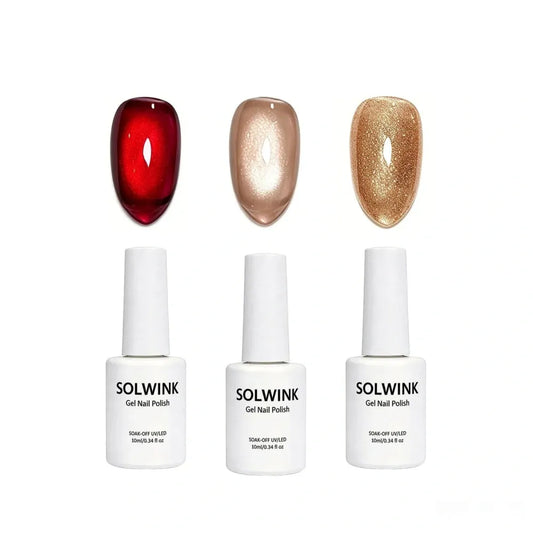 SOLWINK SOLWINK Aphrodite One-step Gel Polish Set Red & Gold One-Step Gel Polish Set – Aphrodite | SOLWINK