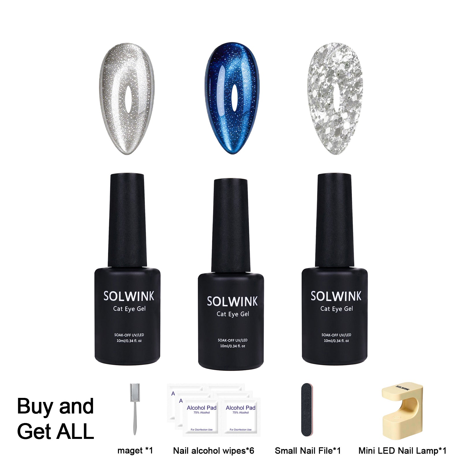 SOLWINK Tethys One-step Gel Polish Set  [FREE UV LAMP PER USER ID]