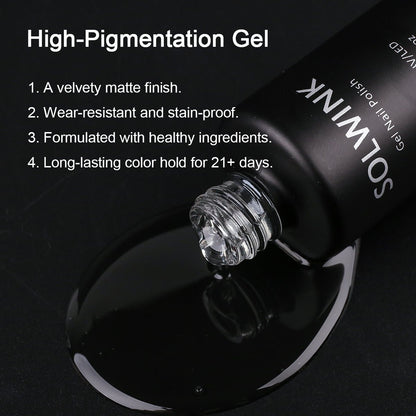 SOLWINK 10ml Velvet Matte Top Coat UV LED Soak Off Gel for Nail Art - SOLWINK