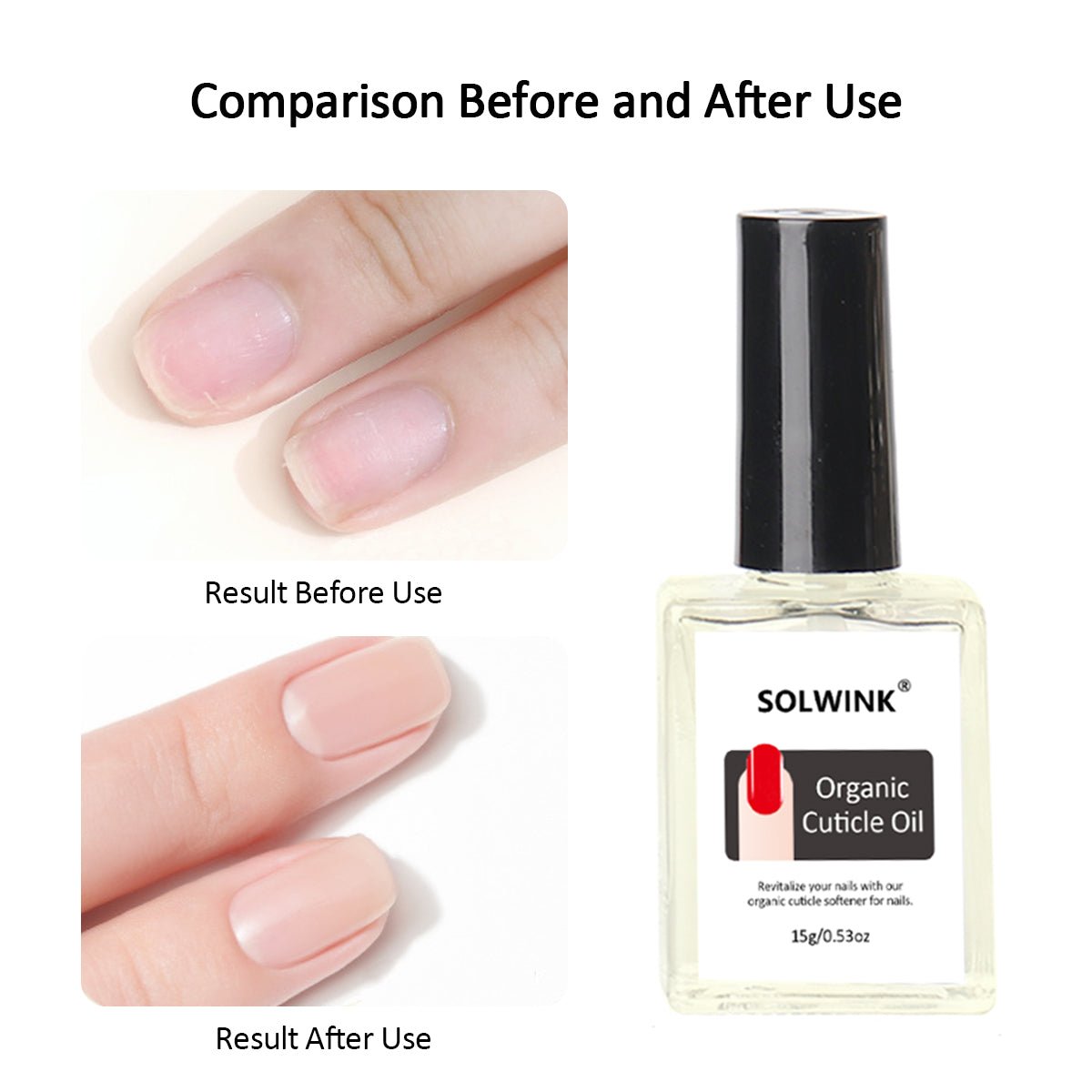SOLWINK 2pcs 10ML Clear Magic Gel Remover & 1 pcs Cuticle Oil - SOLWINK