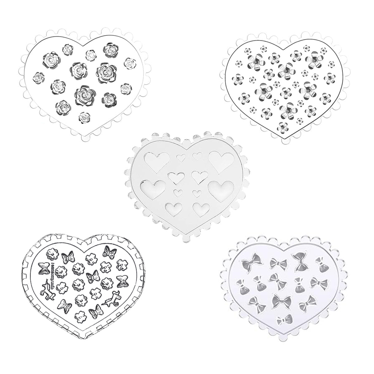 SOLWINK 3D Nail Charm Silicone Mold for UV Resin Nail Art - SOLWINK