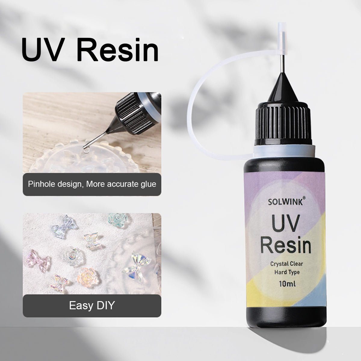 SOLWINK 3D Nail Charm Silicone Mold for UV Resin Nail Art - SOLWINK