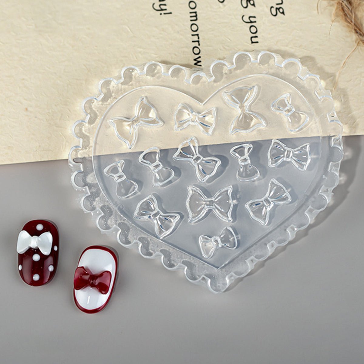 SOLWINK 3D Nail Charm Silicone Mold for UV Resin Nail Art - SOLWINK