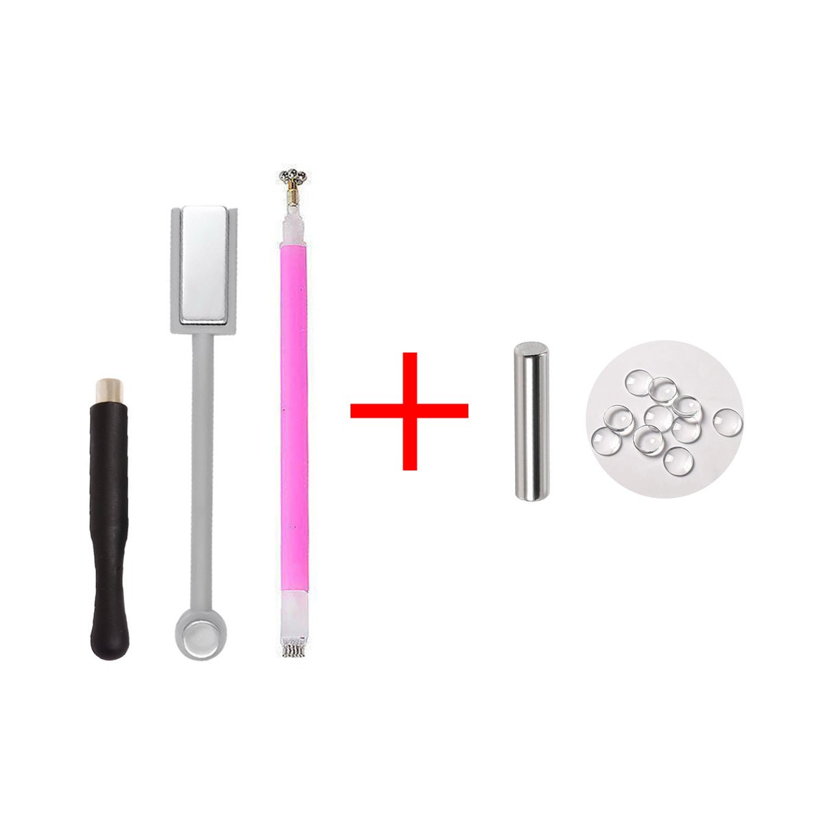 SOLWINK 3pcs Double Head Nail Magnet Pens Cat Eye Strong Magnet - SOLWINK