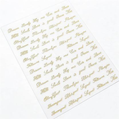 SOLWINK 4 - Color Alphabet Nail Stickers - SOLWINK