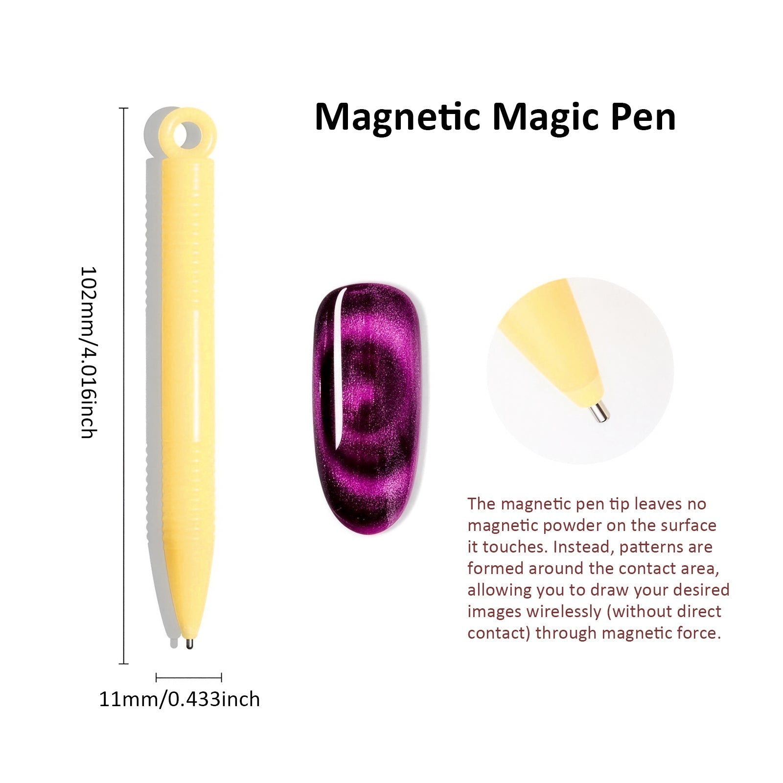 SOLWINK 5pcs Nail Magnet Pens - SOLWINK